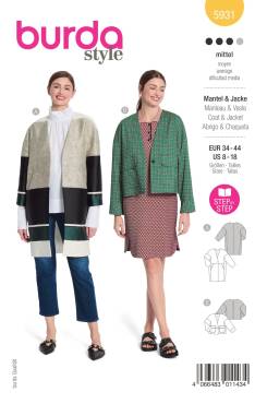 Jacket+Coat | BURDA | Size: 34-44 | Level: 3