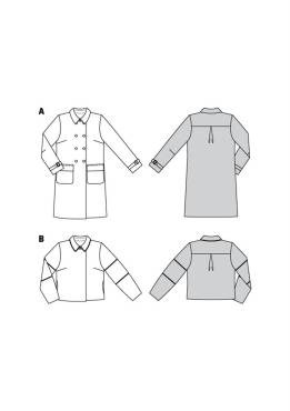 Jacket + coat – double-breasted buttoned | BURDA | Size: 34-44 | Level: 3