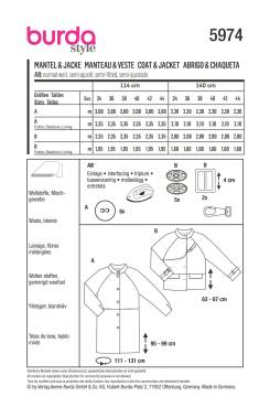 Jacket + coat with raglan sleeves and stand-up collar | BURDA | Size: 34-44 | Level: 3