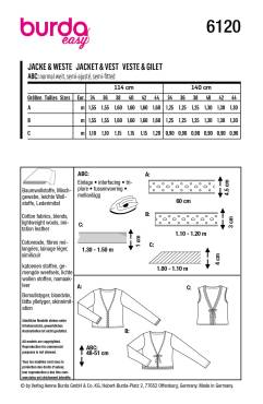 Jacket, vest | BURDA | Size: 34-44 | Level: 1
