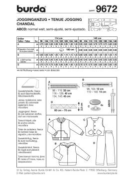 Jogginganzug | BURDA | Gr: 98 - 140 | Level: 2