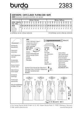 Card game | BURDA | Size: 34-54 | Level: 1