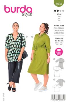 Dress / blouse | BURDA | Size: 44 - 54 | Level: 2