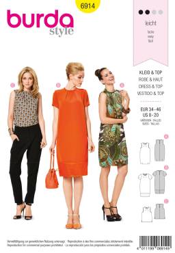 Kleid + Top | BURDA | Gr: 34 - 46 | Level: 2