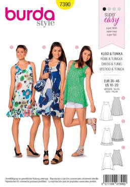 Kleid - Tunika | BURDA | Gr: 36-46 | Level: 1