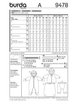 Kombination | BURDA | Gr: 56-86 | Level: 3