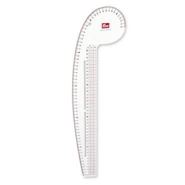 Curved ruler armhole and arm ball