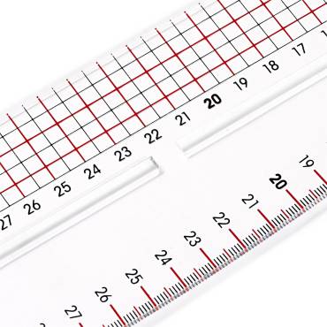 Curved ruler armhole and arm ball