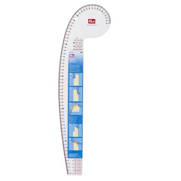 Curved ruler armhole and arm ball