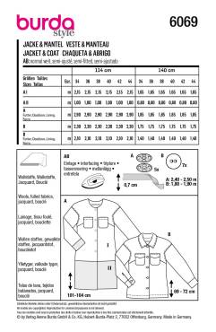 Mantel, Jacke | BURDA | Gr: 34-44 | Level: 3