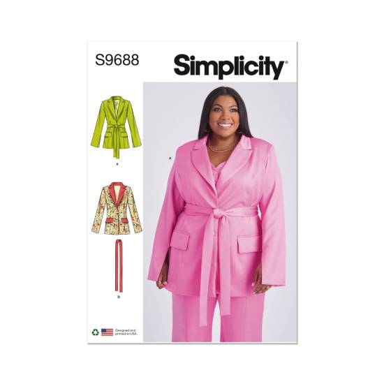 Misses' and Women's Jacket with Tie Belt | Simplicity | 9689