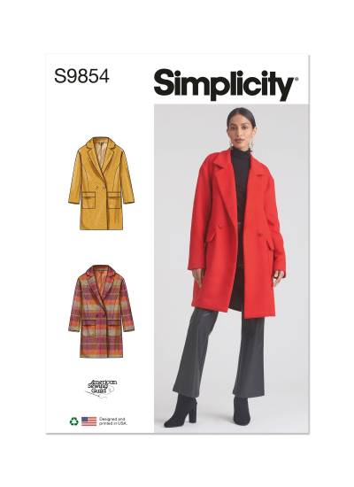 Misses' Lined Coat for American Sewing Guild | Simplicity | 9854