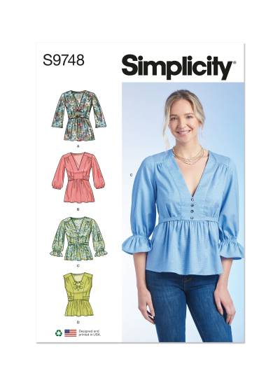 Misses' Top with Sleeve Variations | Simplicity | 9748