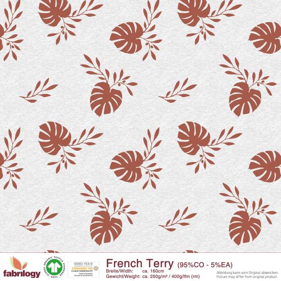 Monstera deliciosa (French Terry) - GOTS - rost