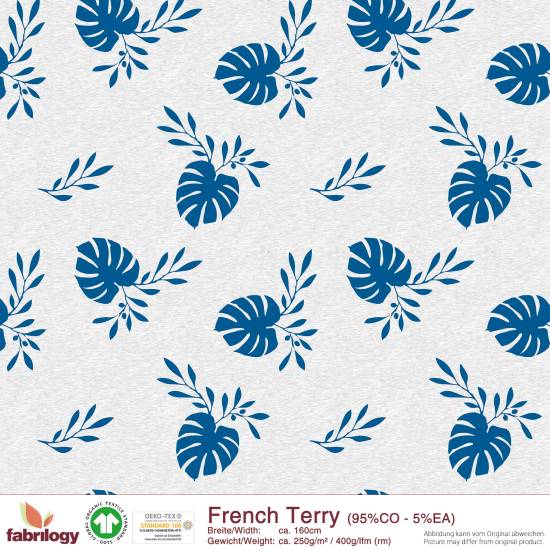 Monstera deliciosa (French Terry) - GOTS - royal