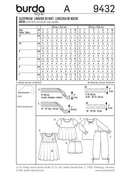 Nachtwäsche | BURDA | Gr: 98 - 140 | Level: 1