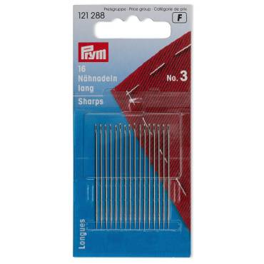 Sewing needles long ST 3 0.90 x 44 mm silver-coloured