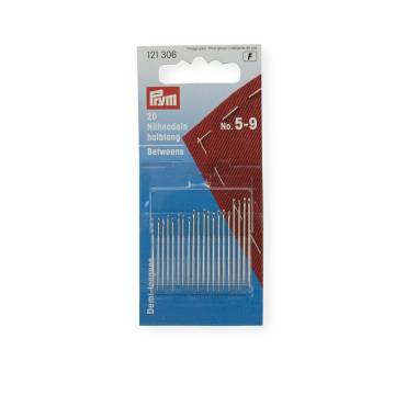 Sewing needles long ST 5-9 silver coloured