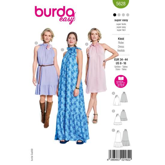 Halterneck dress | Burda | Size: 34 - 44 | Level: 1