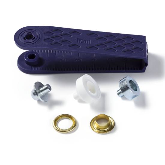 Eyelets and washers, 8.0mm, gold-coloured