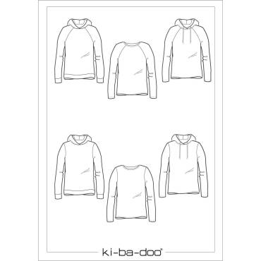 Papierschnitt Mix + Match Hoodie / Pullover Kinder | Größe 80-164