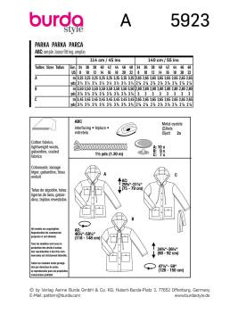 Parka | BURDA | Size: 34-48 | Level: 2