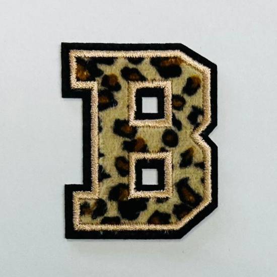 Patch it! | Design 101 | Buchstabe: B | aufbügelbar | 6,2x4,9 cm | Leopard
