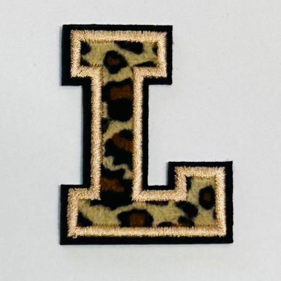 Patch it! | Design 101 | Letter: L | iron-on | 6,2x4,6 cm | leopard