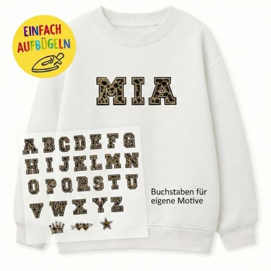 Patch it! | Design 101 | Letters | iron-on | ca. 6,2x5cm | leopard