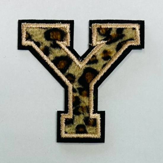 Patch it! | Design 101 | Letter: Y | iron-on | 6,2x6,4 cm | leopard