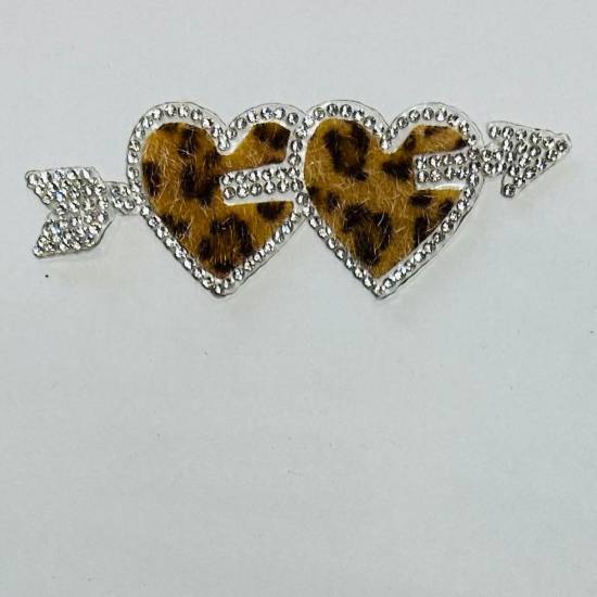 Patch it! | Design 101 | Herz | aufbügelbar | 10x3,6 cm | Leopard