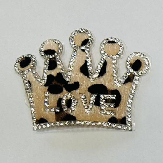 Patch it! | Design 101 | Krone | aufbügelbar | 5,2x7,1 cm | Leopard