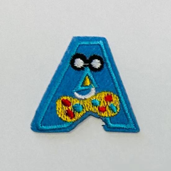 Patch it! | Design 102 | Letter: A | iron-on | 3,6x4 cm | blue
