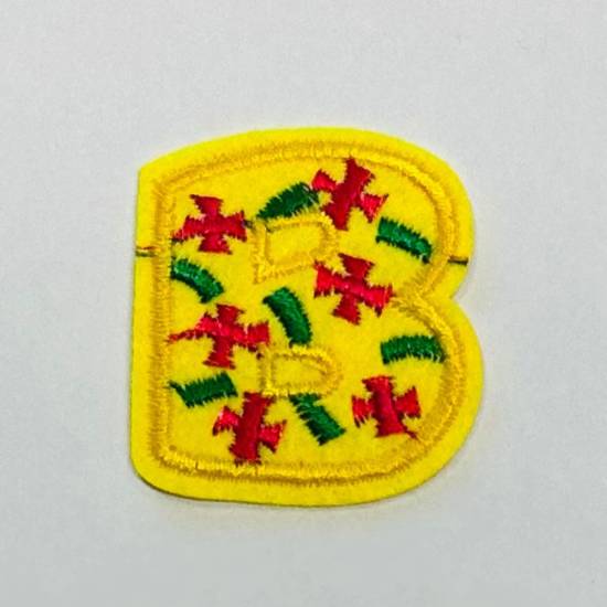 Patch it! | Design 102 | Letter: B | iron-on | 4x3,6 cm | yellow