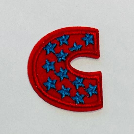 Patch it! | Design 102 | Letter: C | iron-on | 4x3,5 cm | red