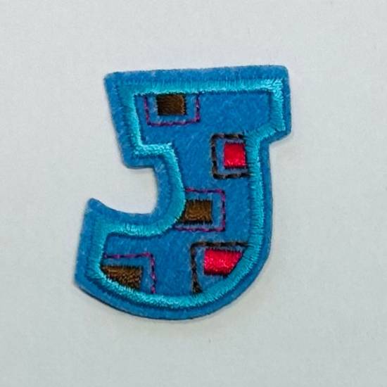 Patch it! | Design 102 | Letter: J | iron-on | 4x3,5 cm | blue