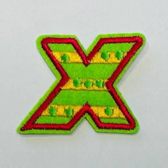 Patch it! | Design 102 | Letter: X | iron-on | 3,8x4,6 cm | green