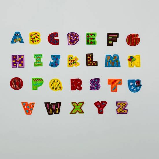 Patch it! | Design 102 | German Alphabet (26 letters) | iron-on | ca. 4x4cm | multi-colored