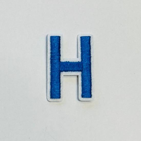 Patch it! | Design 103 | Letter: H | iron-on | 4x2,2 cm | blue