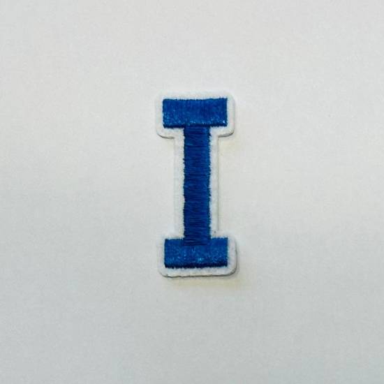 Patch it! | Design 103 | Letter: I | iron-on | 4x1,2 cm | blue