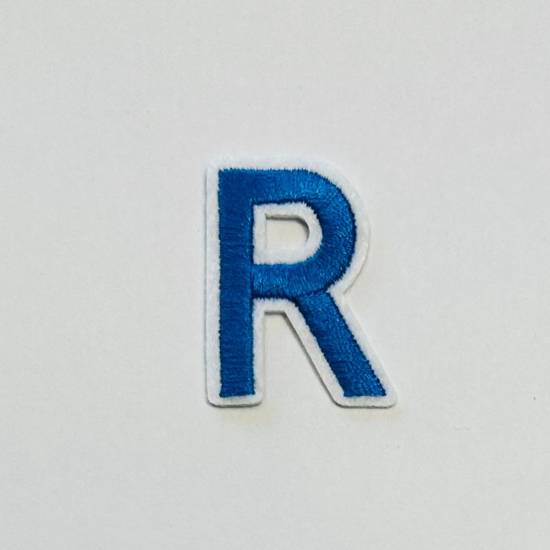 Patch it! | Design 103 | Letter: R | iron-on | 4x3 cm | blue