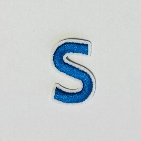 Patch it! | Design 103 | Letter: S | iron-on | 4x2,8 cm | blue