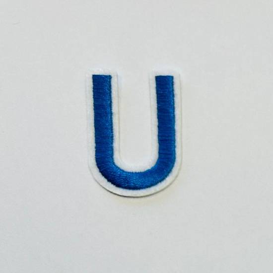 Patch it! | Design 103 | Letter: U | iron-on | 4x3 cm | blue