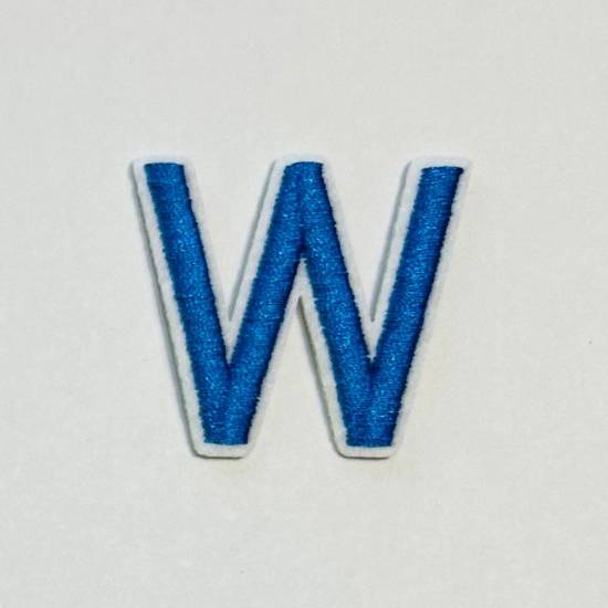 Patch it! | Design 103 | Letter: W | iron-on | 4x4,4 cm | blue