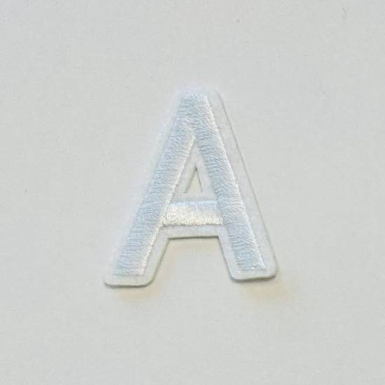 Patch it! | Design 104 | Letter: A | iron-on | 4x3,5 cm | white