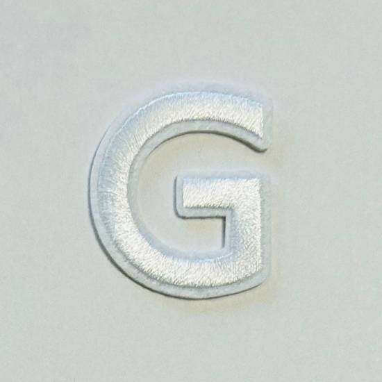Patch it! | Design 104 | Letter: G | iron-on | 4x3,2 cm | white