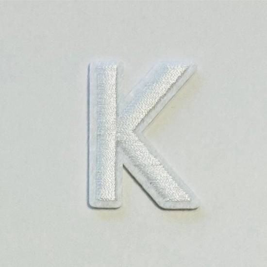 Patch it! | Design 104 | Letter: K | iron-on | 4x3 cm | white