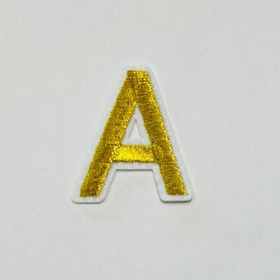 Patch it! | Design 105 | Letter: A | iron-on | 4x3,5 cm | yellow