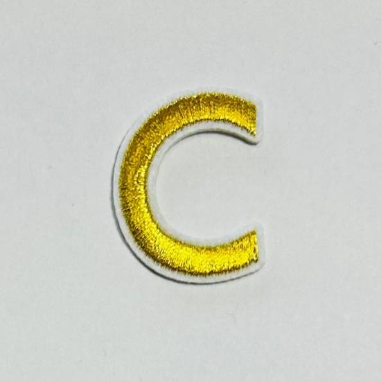 Patch it! | Design 105 | Letter: C | iron-on | 4x3 cm | yellow