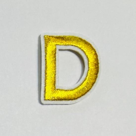 Patch it! | Design 105 | Letter: D | iron-on | 4x3,3 cm | yellow